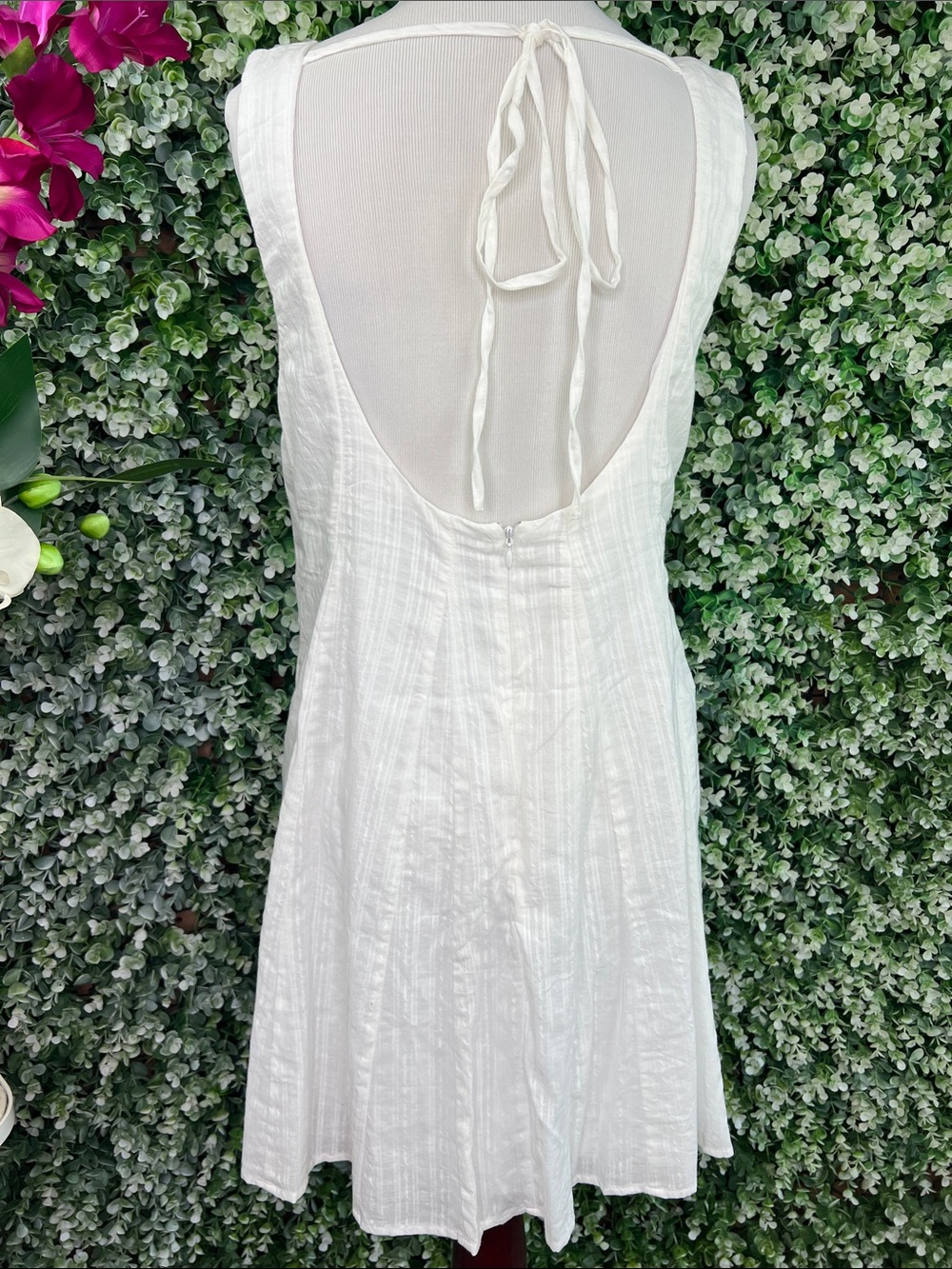 Lulus Charming Perfection White Tie-Back Mini Shift Cotton Dress - Picture 3 of 14